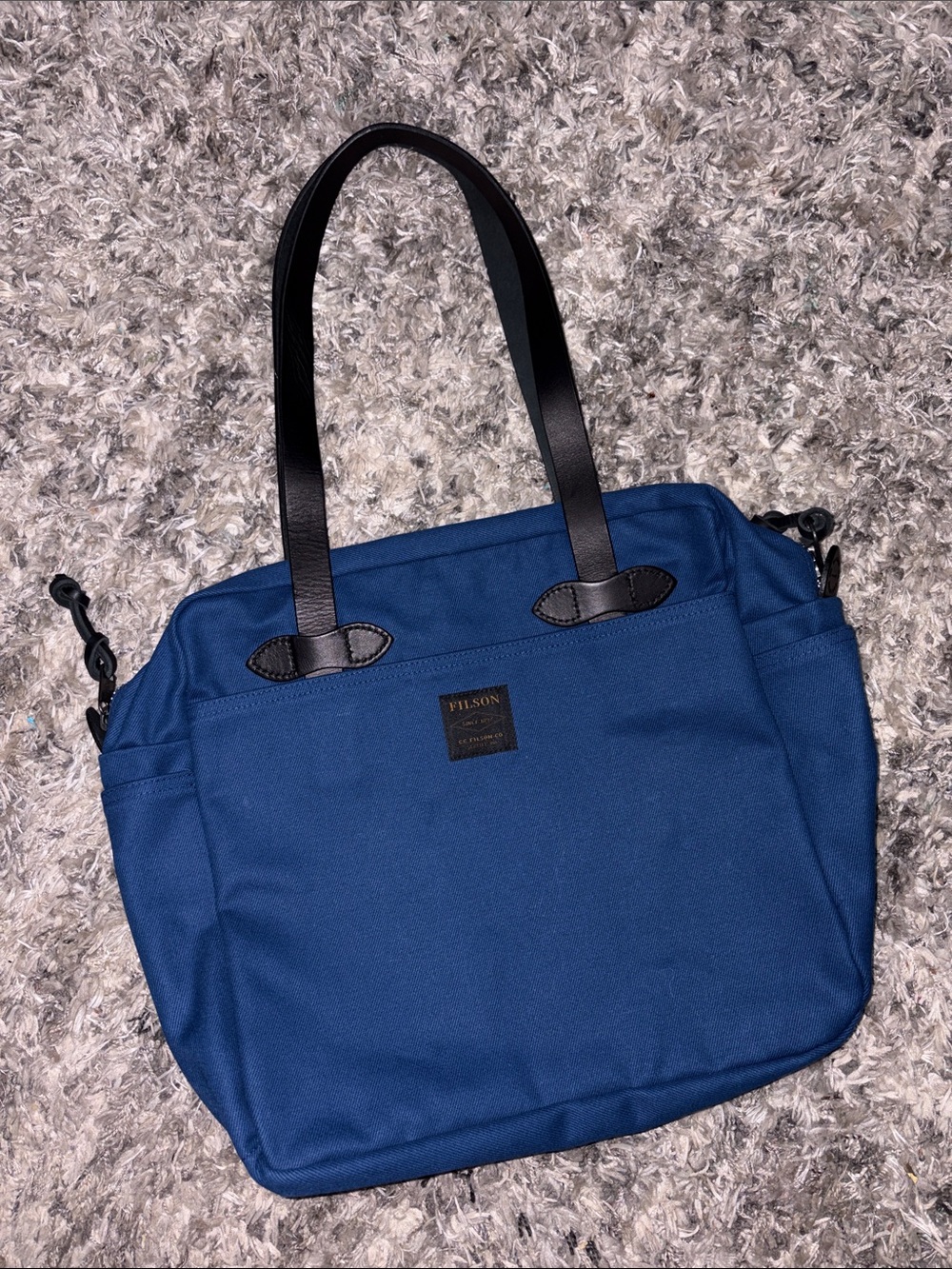 Filson Hermlock Tote with Black Leather Handles - Picture 11 of 13